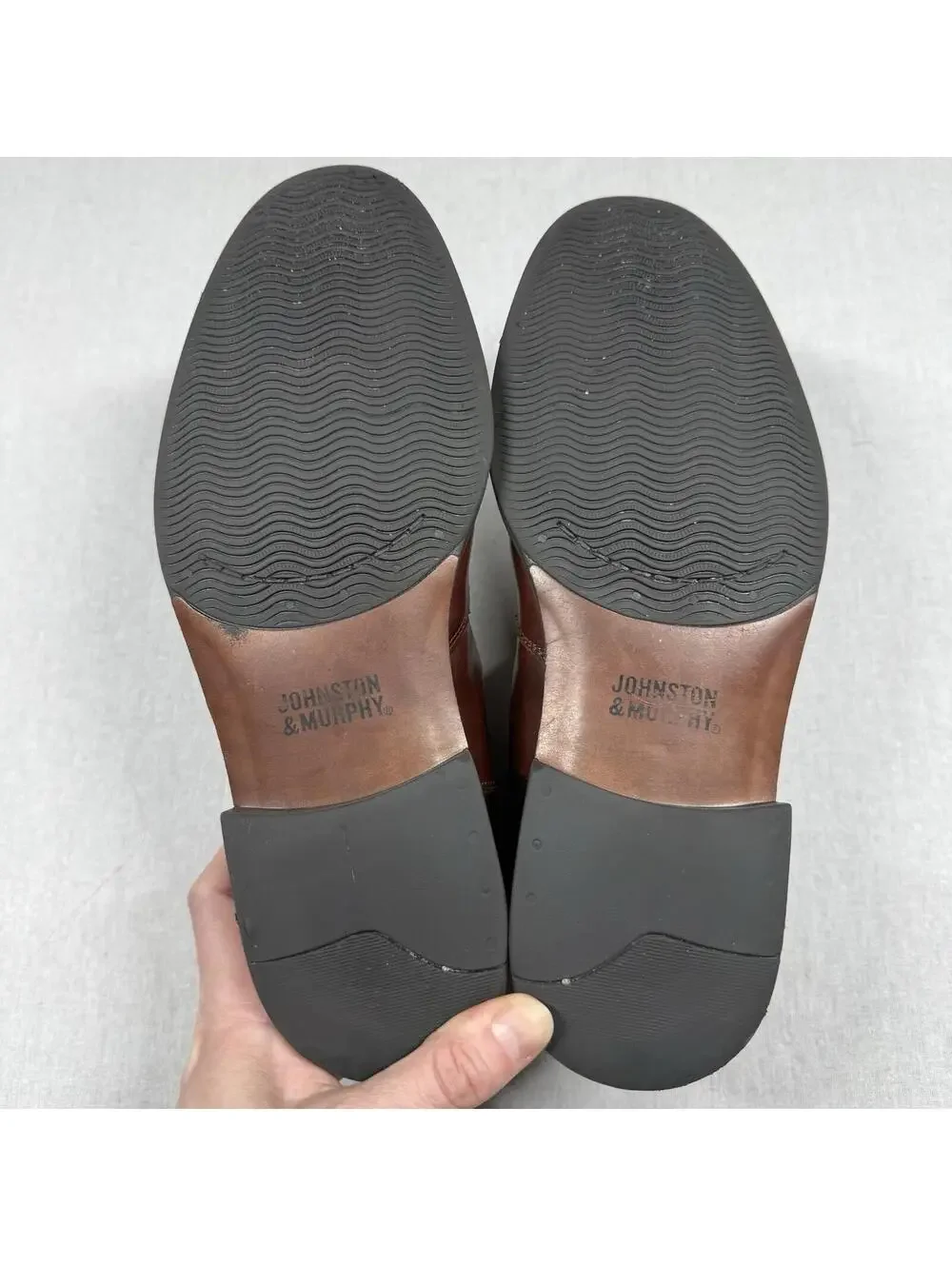 JOHNSTON & MURPHY‎ Chelsea Boots Men Sz 8M Brown Leather Comfort Chukka Shoes